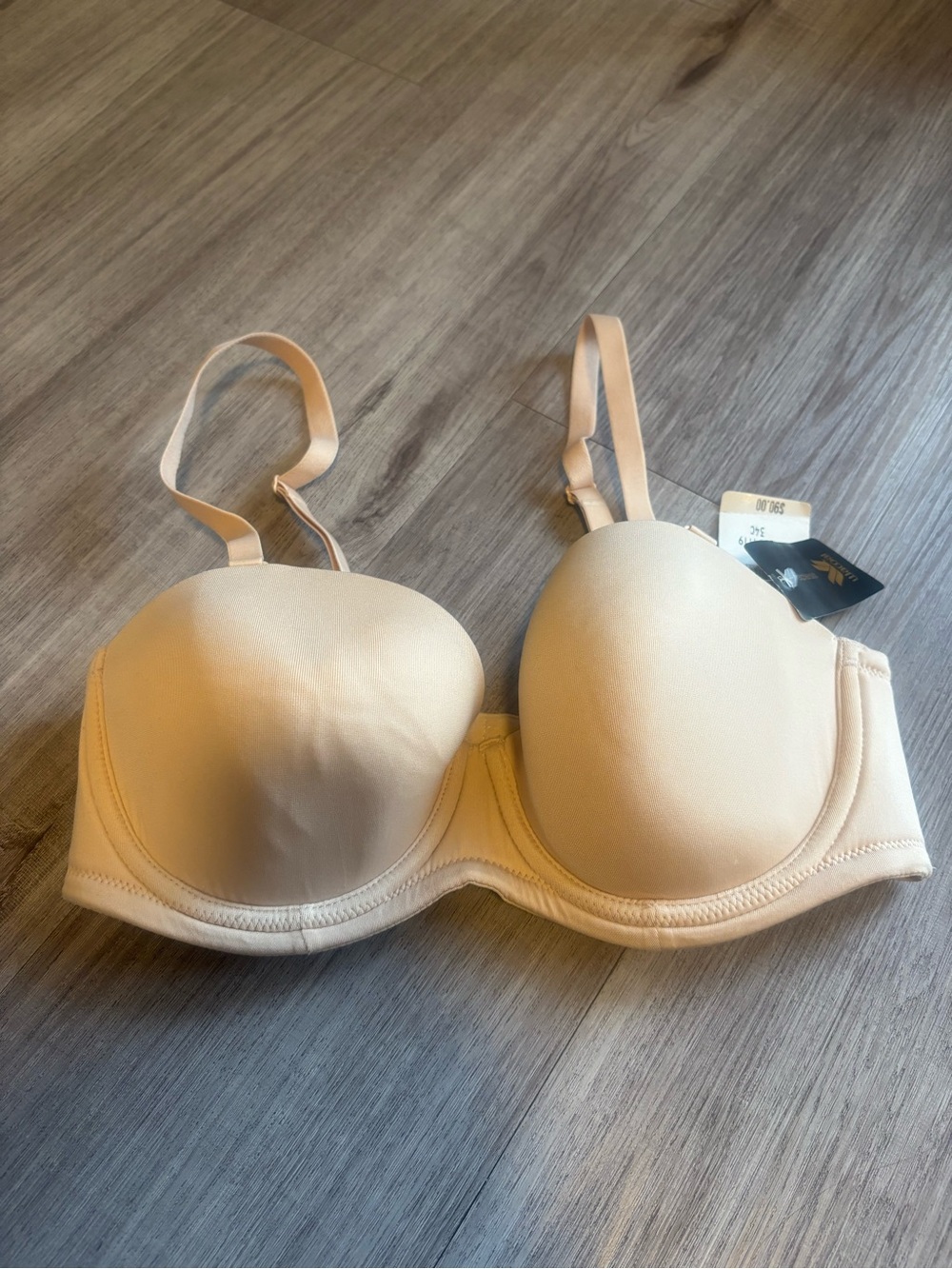 NWT Wacoal 854119 Smooth Underwire T-Shirt Bra Nude Beige Size 34C